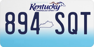 KY license plate 894SQT