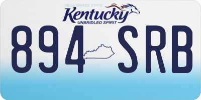 KY license plate 894SRB
