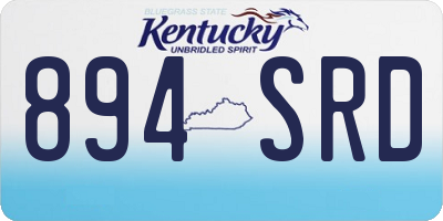 KY license plate 894SRD