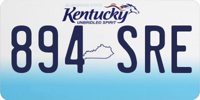 KY license plate 894SRE