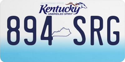KY license plate 894SRG