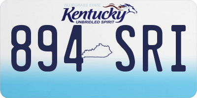 KY license plate 894SRI