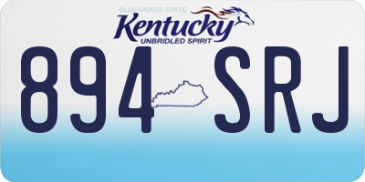 KY license plate 894SRJ