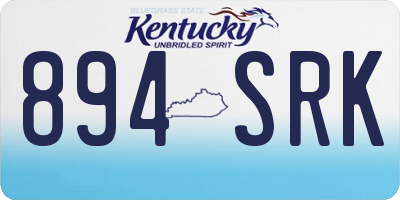 KY license plate 894SRK
