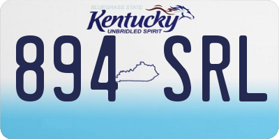 KY license plate 894SRL