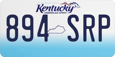 KY license plate 894SRP