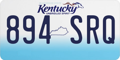 KY license plate 894SRQ