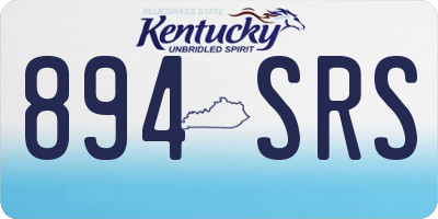 KY license plate 894SRS