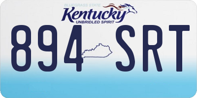 KY license plate 894SRT
