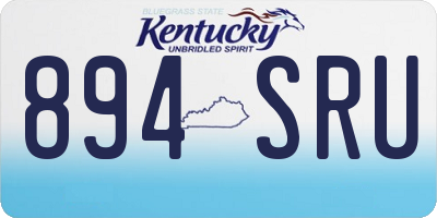 KY license plate 894SRU