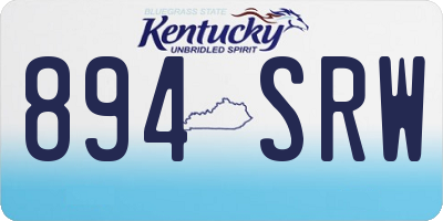 KY license plate 894SRW