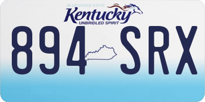 KY license plate 894SRX