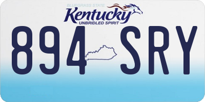 KY license plate 894SRY