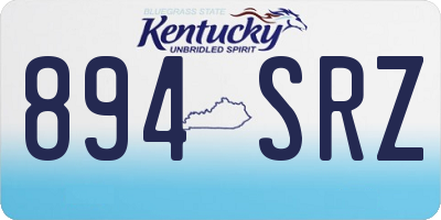 KY license plate 894SRZ