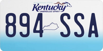 KY license plate 894SSA