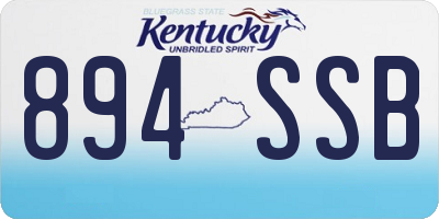 KY license plate 894SSB