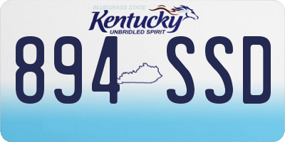 KY license plate 894SSD