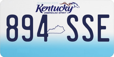KY license plate 894SSE