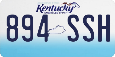 KY license plate 894SSH