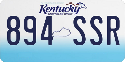 KY license plate 894SSR