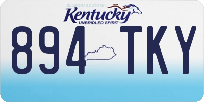 KY license plate 894TKY