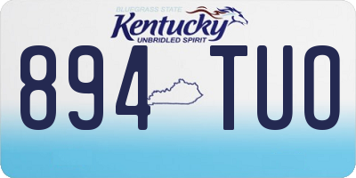 KY license plate 894TUO