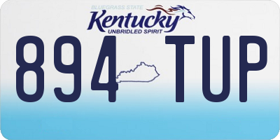 KY license plate 894TUP