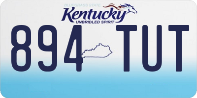 KY license plate 894TUT