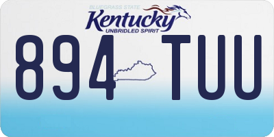 KY license plate 894TUU