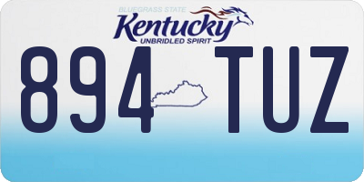 KY license plate 894TUZ