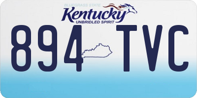 KY license plate 894TVC