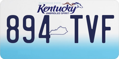KY license plate 894TVF