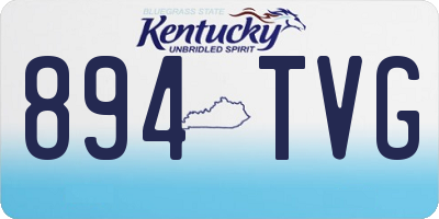 KY license plate 894TVG