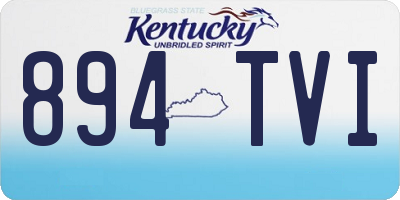 KY license plate 894TVI