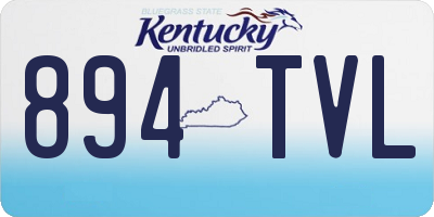 KY license plate 894TVL