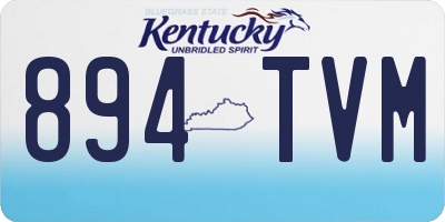 KY license plate 894TVM