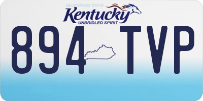 KY license plate 894TVP