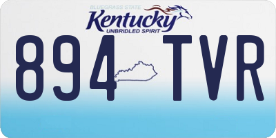 KY license plate 894TVR