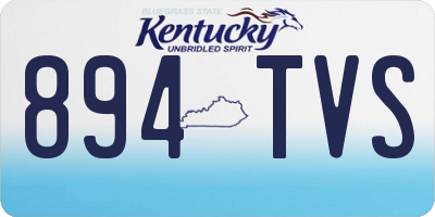 KY license plate 894TVS