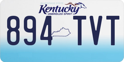 KY license plate 894TVT