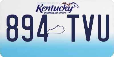 KY license plate 894TVU