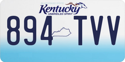 KY license plate 894TVV