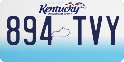 KY license plate 894TVY