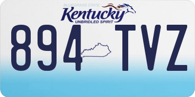 KY license plate 894TVZ