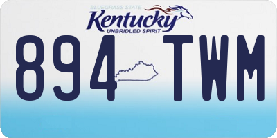 KY license plate 894TWM
