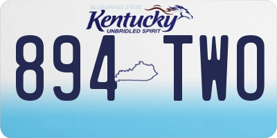 KY license plate 894TWO