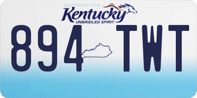 KY license plate 894TWT