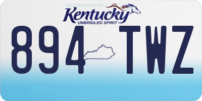 KY license plate 894TWZ