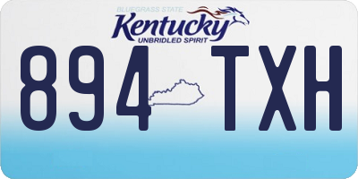 KY license plate 894TXH