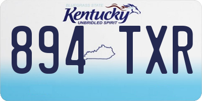 KY license plate 894TXR